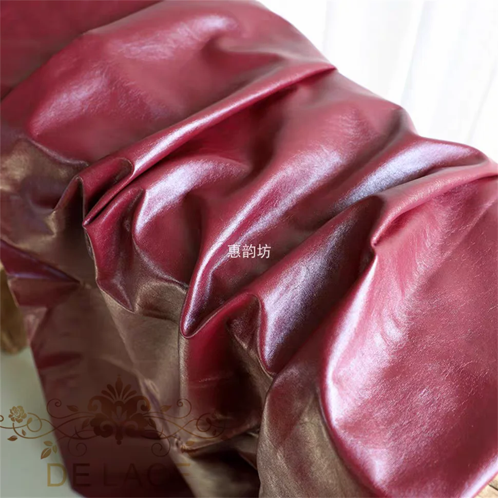 HYF PU Soft Leather Fabric Colorful Evening Dress Party Dress Artificial Leather Fabric