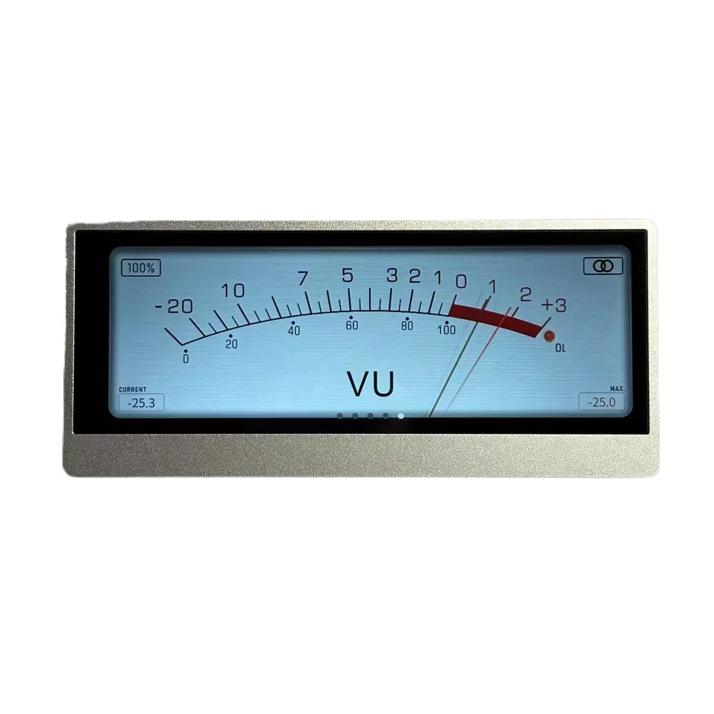METER_46 Realistic Pointer Level Meter CNC Aluminum Alloy Silver Oxide Metal Shell