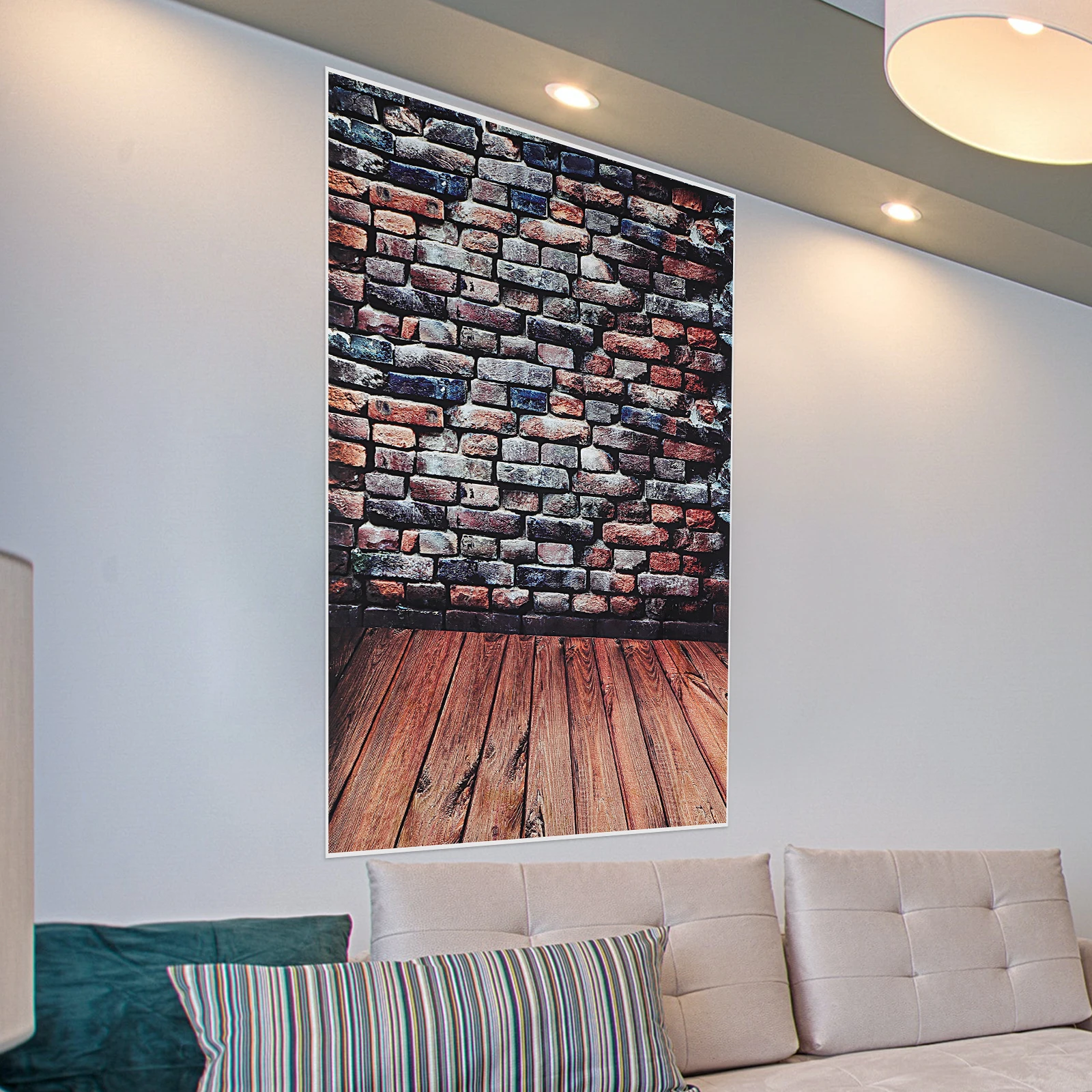 

Retro Brick Wall Background Cloth Photo Backdrop High Resolution Digital Print Non Reflective Background Decor