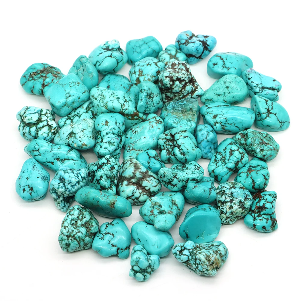 Natural Tumbled Stones Bulk Turquoise Mineral Healing Meditation Crystals Energy Gemstones Specimen Home Aquarium Decor Wholesal