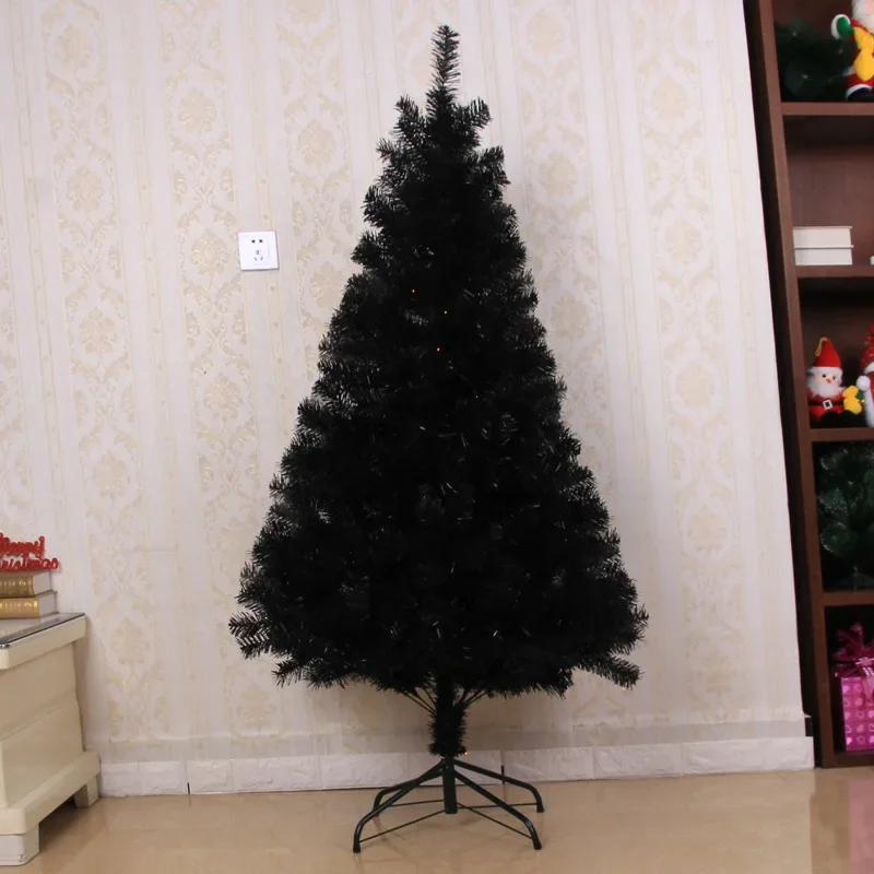 Marry Chistmas Holiday Artificial Black Christmas Tree 1.2m1.5m1.8m Encryption Decorative Tree Silver White Christmas Fake Tree