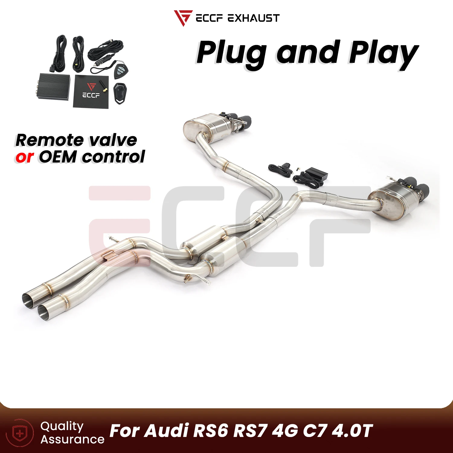 Aggressive Exhaust Sound Catback exhaust FOR Audi RS6 RS7 4G C7 4.0T No resonance design Performance Upgrade Easy Installation
