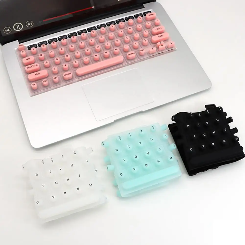 Portable Silicone Keyboard Film - 5-30mm Laptop Manicure Typing Protector - Long Nails Silicone Pad