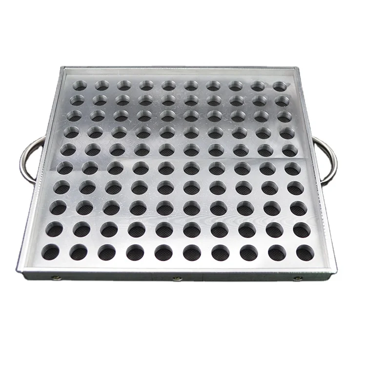 

Aluminum 100 Cavities Lip Balm Filling Tray Moulds