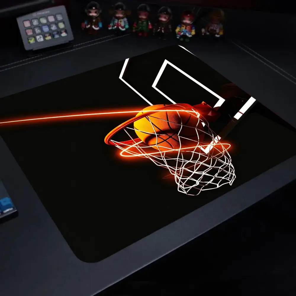Basketball Art Mouse Pad Small XS  Laptop Computer Office Table Mats Square Gaming Esports HYBXAXC HD Non-Slip Rubber Desk Mat