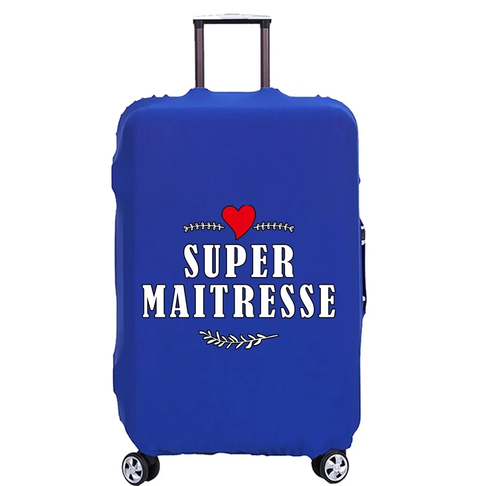 Juste de bagage de voyage élastique, housses de bagages Trolley, impression Maitresse, accessoires de voyage, étui de protection de valise, 18 "-32"