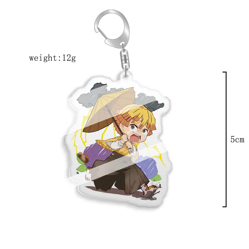 شيطان القاتل كيميتسو نو يابا إنفينيتي القلعة سلسلة مفاتيح مصنوعة من الأكريليك اكسسوارات حقيبة سحر Kochou Shinobu عمل نموذج لجسم اللعب #5