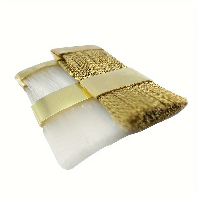 5pcs Nail Drill Bit Cleaning Brush Golden Color Portable For Electric Manicure Drills Copper Wire Drill Brusher Cleaner Tools