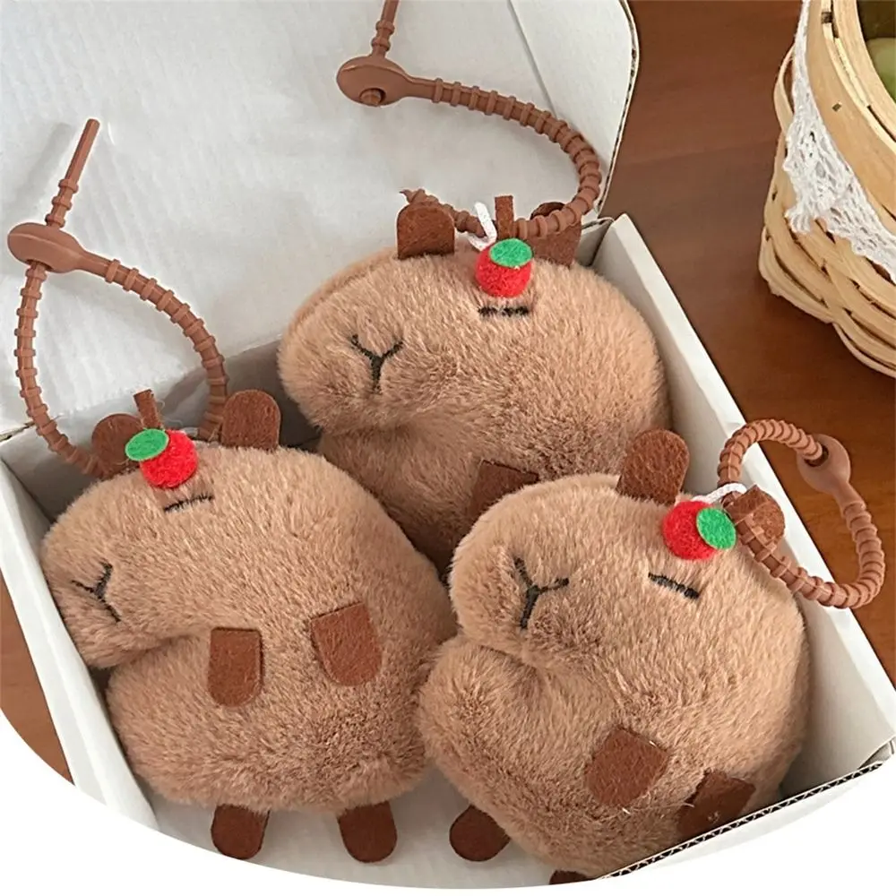 Llavero Capybara colgante mochila animales juguete de peluche bolsa colgante DIY accesorios para manualidades llavero decoración mujeres/hombres