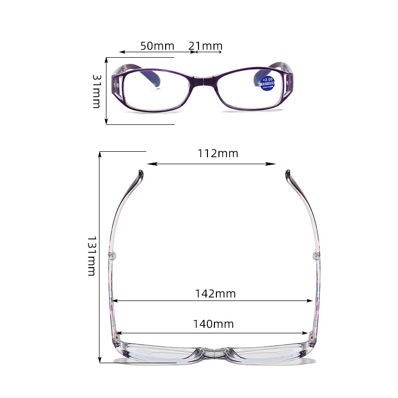 Folding Reading Glasses Foldable Presbyopia Men Women Ultra light Eyewear Portable Anti Blue Light Reading Glasses +1.0 To +4.0