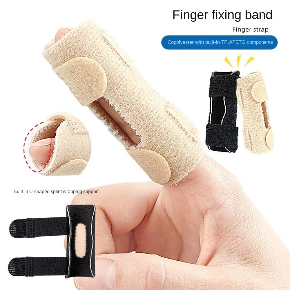 1Pc Finger Correction Brace Pain Relief Finger Splint Fracture Protection Brace Corrector Support with Fixed Tape Bandage