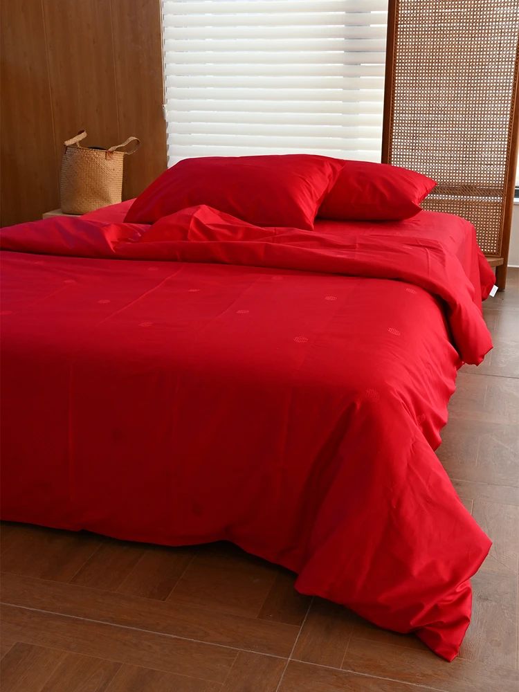 

Новый китайский свадебный комплект постельного белья из четырех предметов с вышивкой, 80-ниточный сатин из чистого хлопка, в национальном стиле, четыре предмета, постельные принадлежности