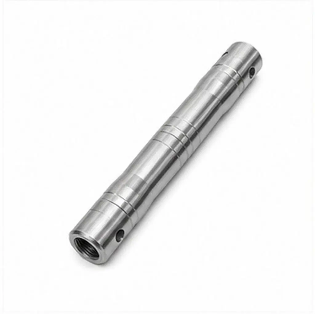 Stainless Steel Dumbbell Connecting Rod Silver 20Cm Secure Grip Ultra Precision Thread Fitness Equipment Accessories