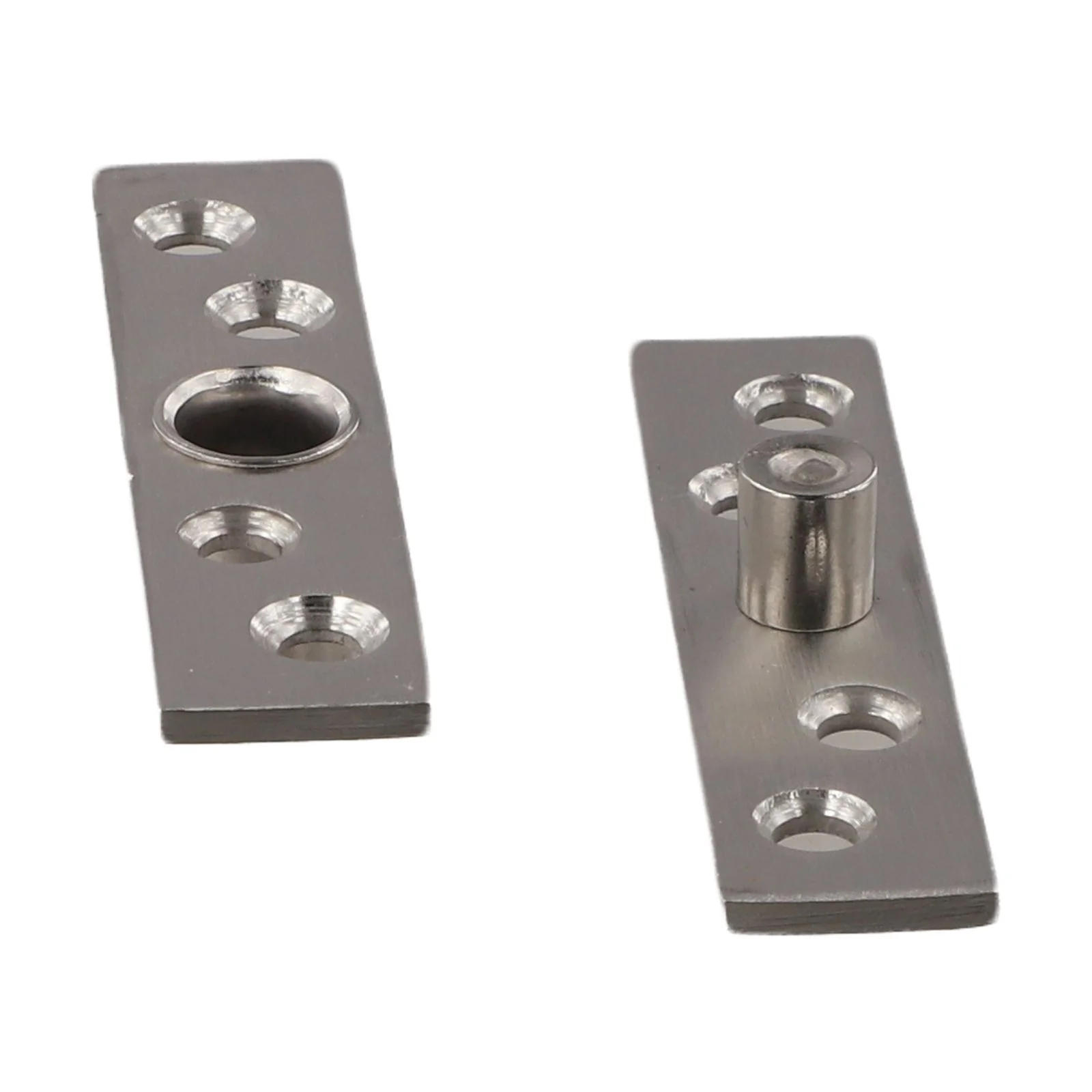 2pcs Stainless Steel 360 Degree Pivot Hinges Upper and Lower for Wooden Doors with High Load Capacity for Heavy Doors