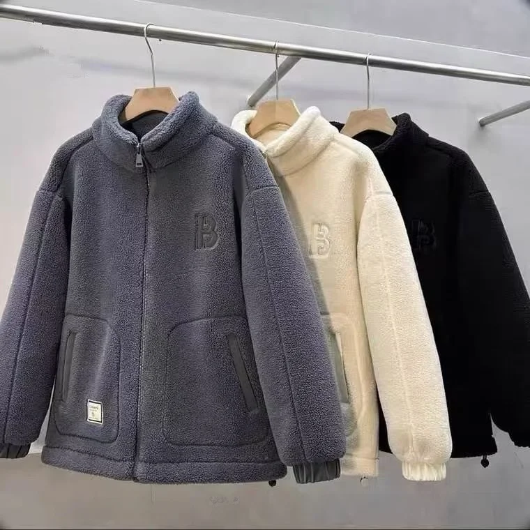 

Мужская утепленная куртка из овечьего вельвета на молнии с длинными рукавами, городской стиль, гарантия тепла, незаменимая вещь для осени и зимы