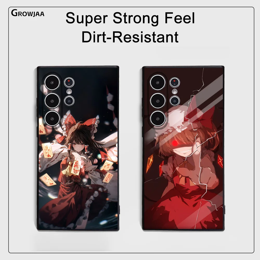 Game T-Touhou P-Project Phone Case Samsung Galaxy S25 S24 S22 S23 Ultra S21 S20 Plus 5G Frosted Non-Slip Full Cover Soft Case