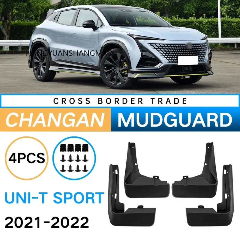 Auto Mudguards Fenders for Changan Unit UNI-T Sport 2021-2022 Black ABS Exterior Car Accessories Tire Protection Vehicle Decor