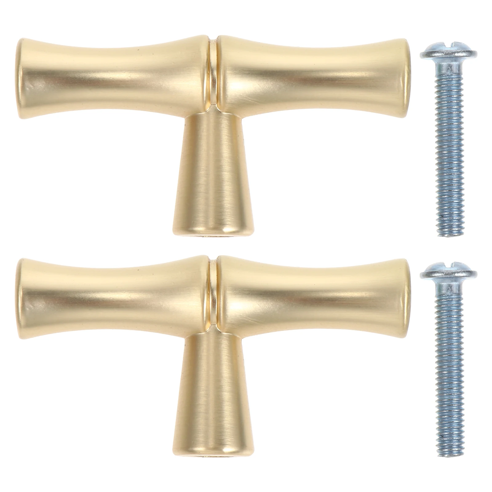 

2pcs Vintage Bamboo Style Handle Decoration Drawer Pull Ring Furniture Accessory Smooth Long Lasting Premium