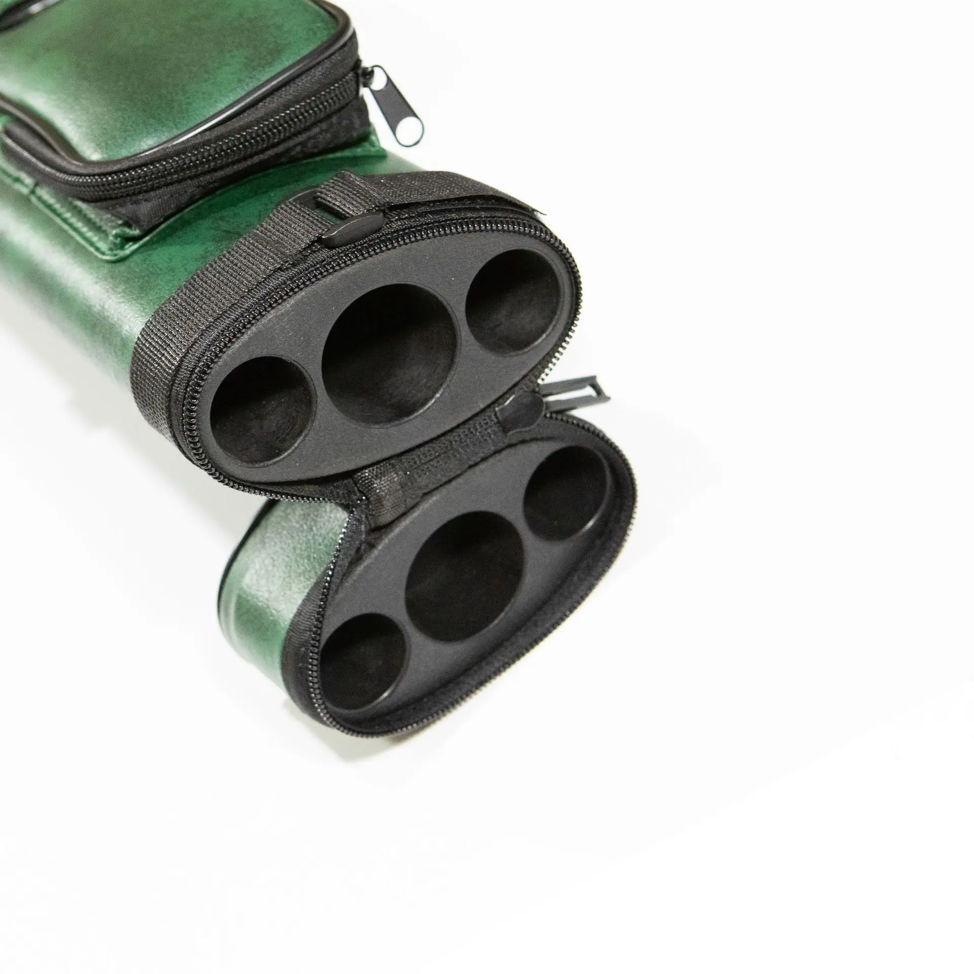 3 Hole 1/2 Length PU Leather Lightweight Three-Rod Box Billiard Cue Case Snooker Pool Stick Holder