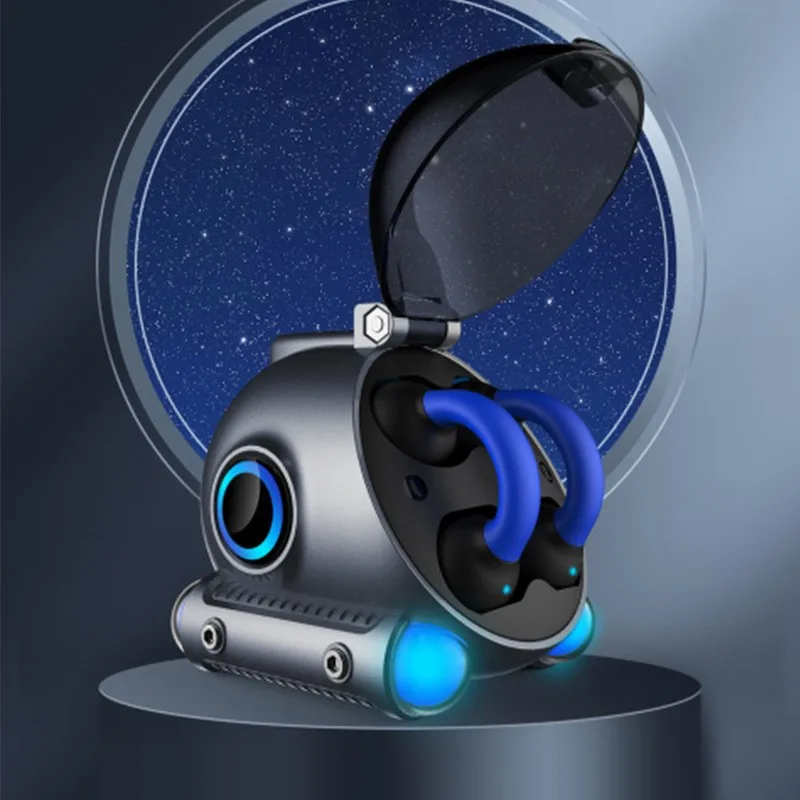 Hot CD-9 Stylish Small Submarine Ear Clip Bone Conduction Bluetooth Headset Painless No In-Ear Ultra Long Battery Life