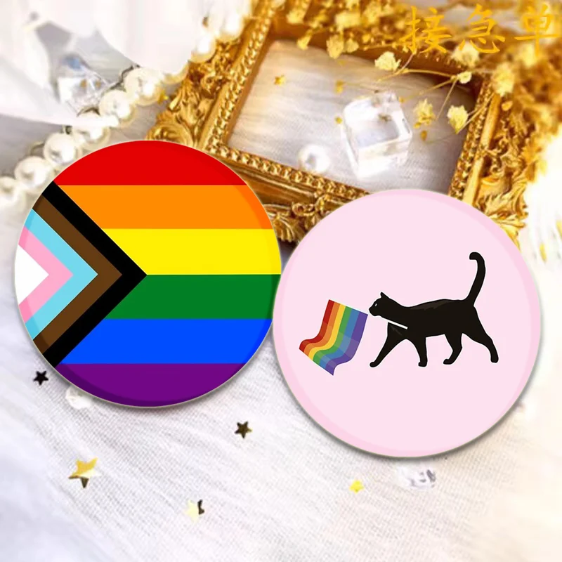 LGBTQ Art Pins Pride Lesbian Gay Rainbow Flag Brooches Pansexual Asexual Bisexu Beautiful Badge Clothes Jewelry Accessories