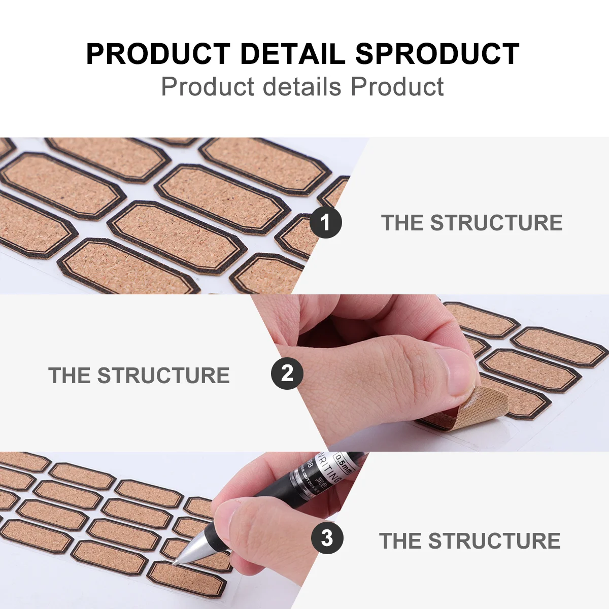 2 قطعة ملصقات ملصقات خشبية مخصصة كرافت للأعمال والمكتب والمدرسة والهدايا ملصقات ملصقات خشبية مكتوبة بخط اليد #4