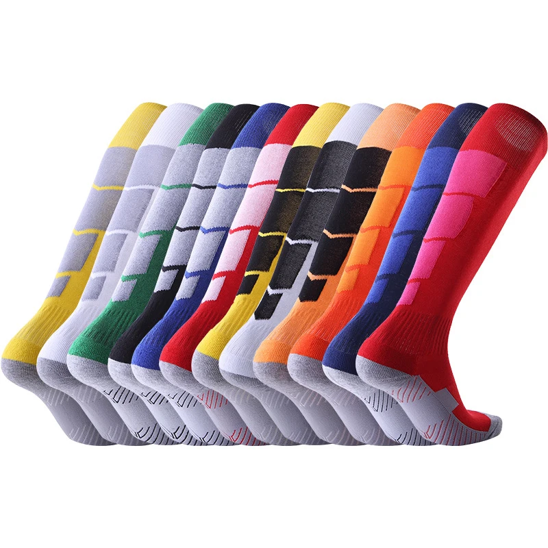 

Men's Long Soccer Socks - Cushioned, Moisture-Wicking & Grip Socks for Football