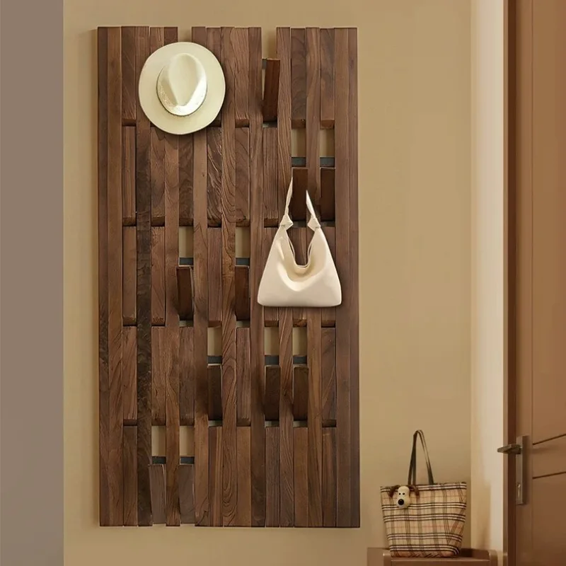 Solid Wood Hangers Foldable Wall-mounted Hangers Bedroom Piano Keys Simple Decorative Racks Modern Artistic Home Storage