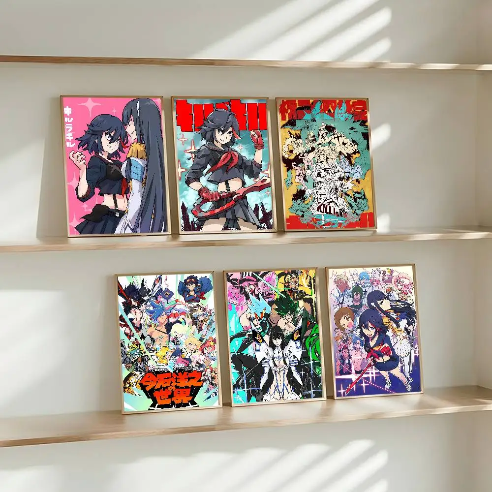 Hot Blooded Anime KILL La KILL Poster High Quality Print Waterproof Wall Art Sticker For Bar Living Room Decor Gift