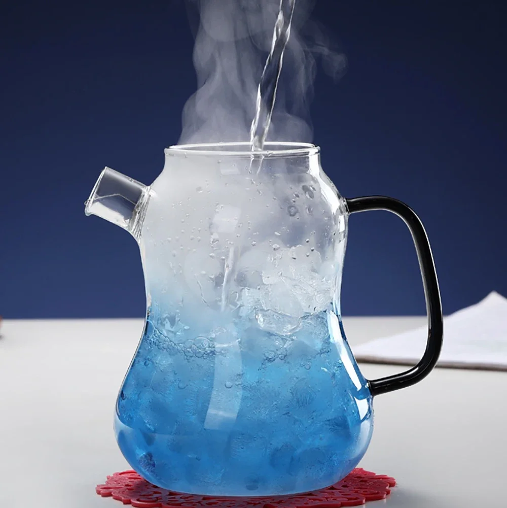 1.4L إبريق الشاي الزجاج المقاوم للحرارة غلاية إينفوسير إبريق الشاي وكوب مجموعة اواني الشاي Oolong Gaiwan Pu Erh وعاء إبريق الشاي Puer الصينية صانع