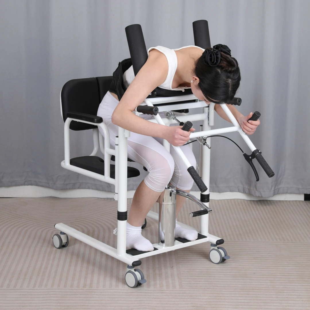 Lift Transfer Chair, Elderly Care Device, Folding Shower Commode, Bathroom Lifting Aid, Disabled People, Portable Toilet Chair