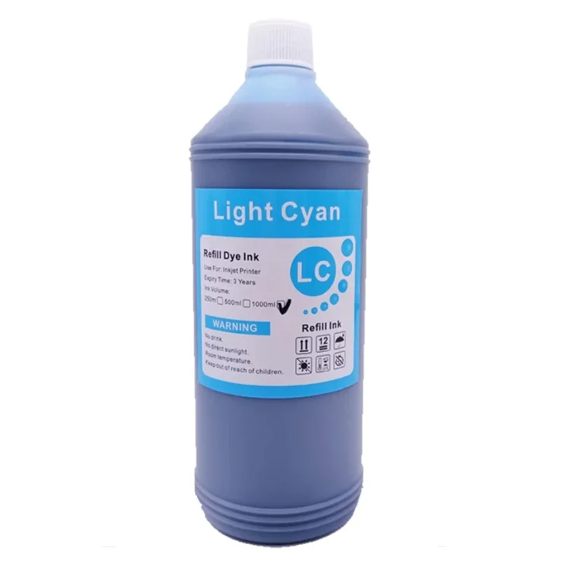 1000ML 1KG Liter Black C M Y Refill Dye Based Ink Kit Replacement For Epson Canon HP Brother Lexmark Samsung Dell Inkjet Printer