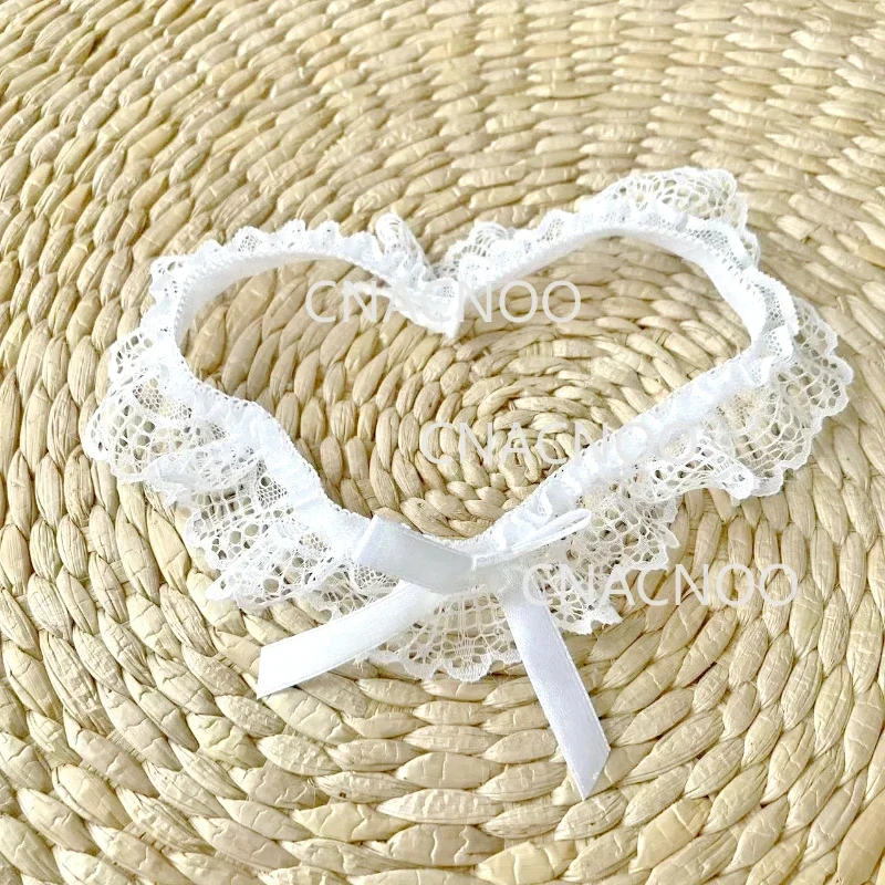 Women Bow Leg Ring Sexy Lingerie Lace Garter Belt Bowknot Leg Loop Wedding Garters Bridal Cosplay Fashion Stocking Thigh Ring