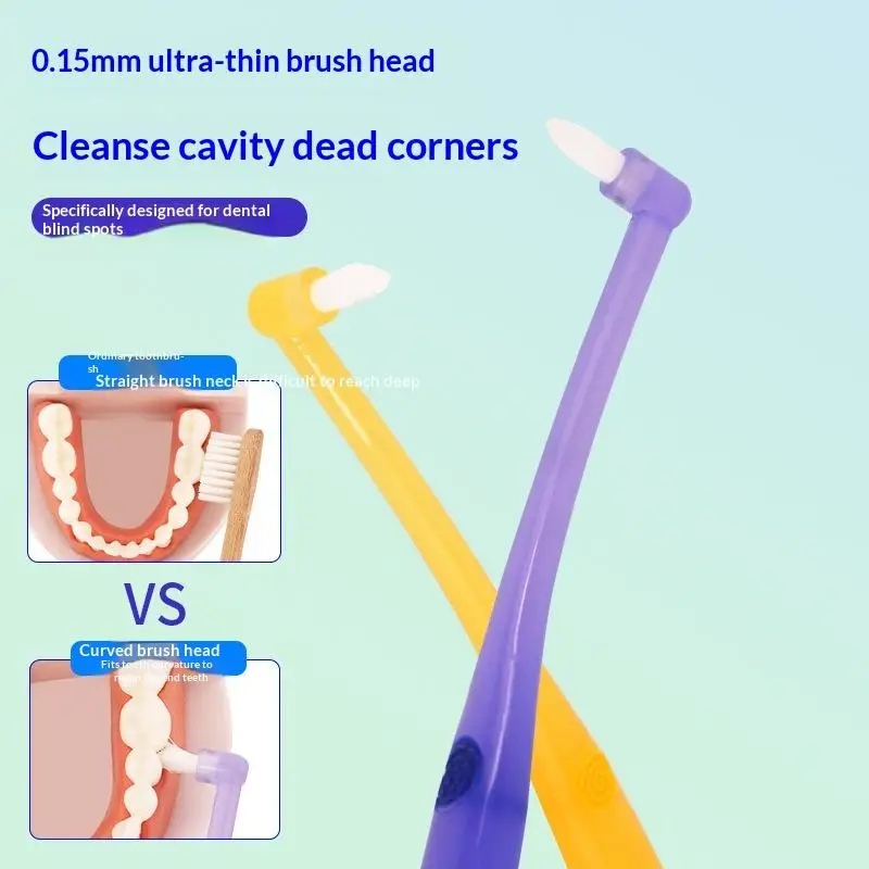 1/2/3pcs Small Head Single-Beam Soft Teeth Cleaning Toothbrush With Suction Cup Interdental Brush Soft Hair Implant Oral Care