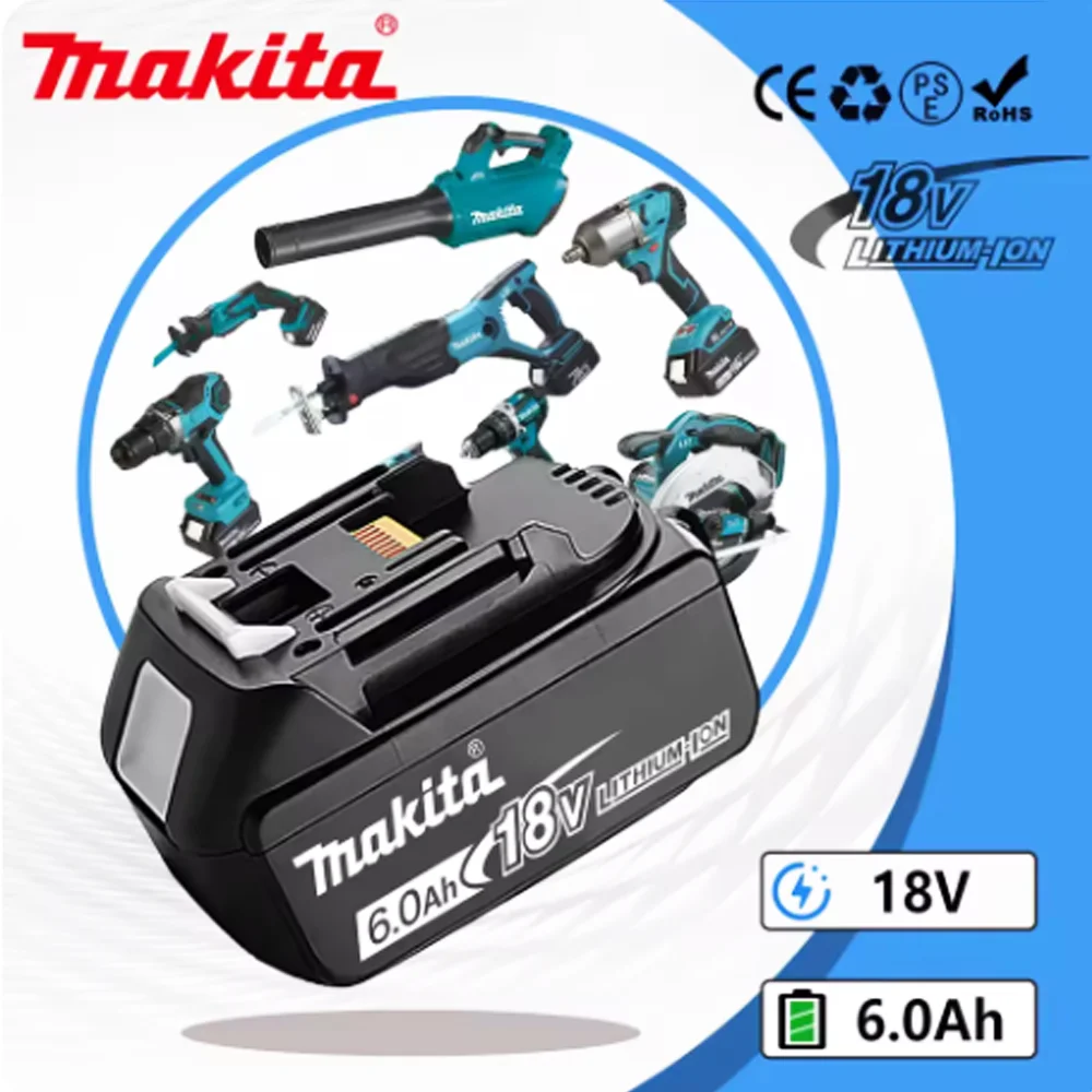 

Makita battery, rechargeable 18V6.0Ah lithium battery, Makita 18V BL1840, BL1830, BL1850, BL1850B original Makita tool battery