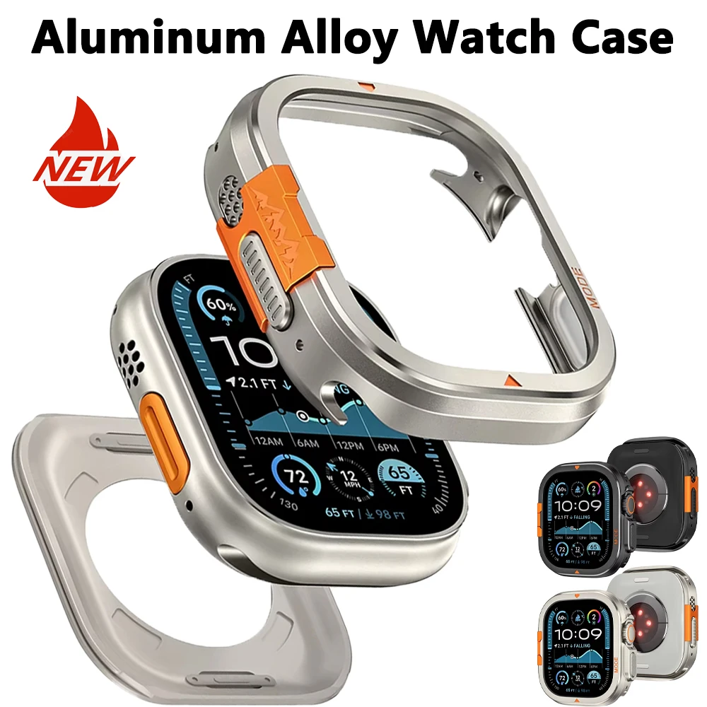 

Metal Protector Case Case for Apple Watch Ultra 2 49mm Seroes 10 46mm Aluminum Alloy Case Cover Bumper Frame IWatch 46mm 49mm