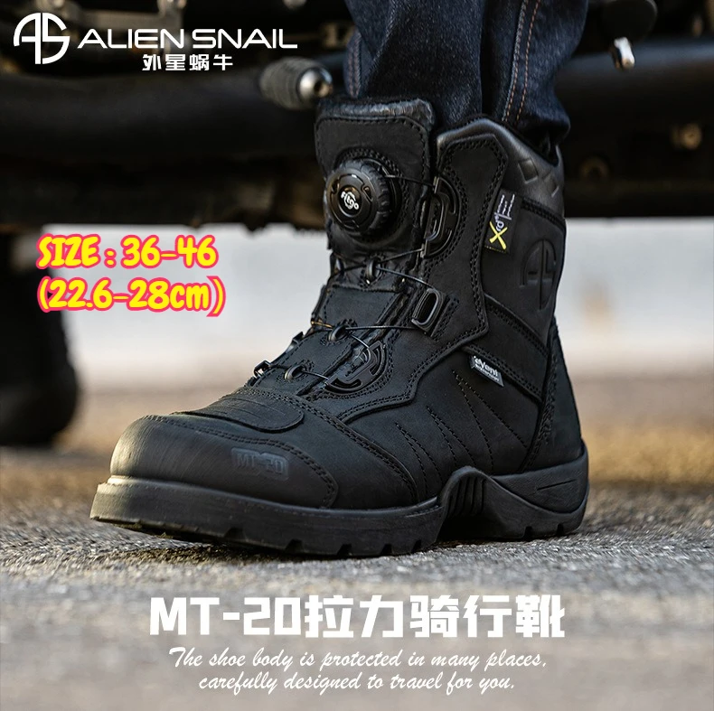 

AlienSnail MT-20 Motorcycle Shoes Durable and Waterproof All-season Racing Shoes motorcycle boots botas para moto botas moto