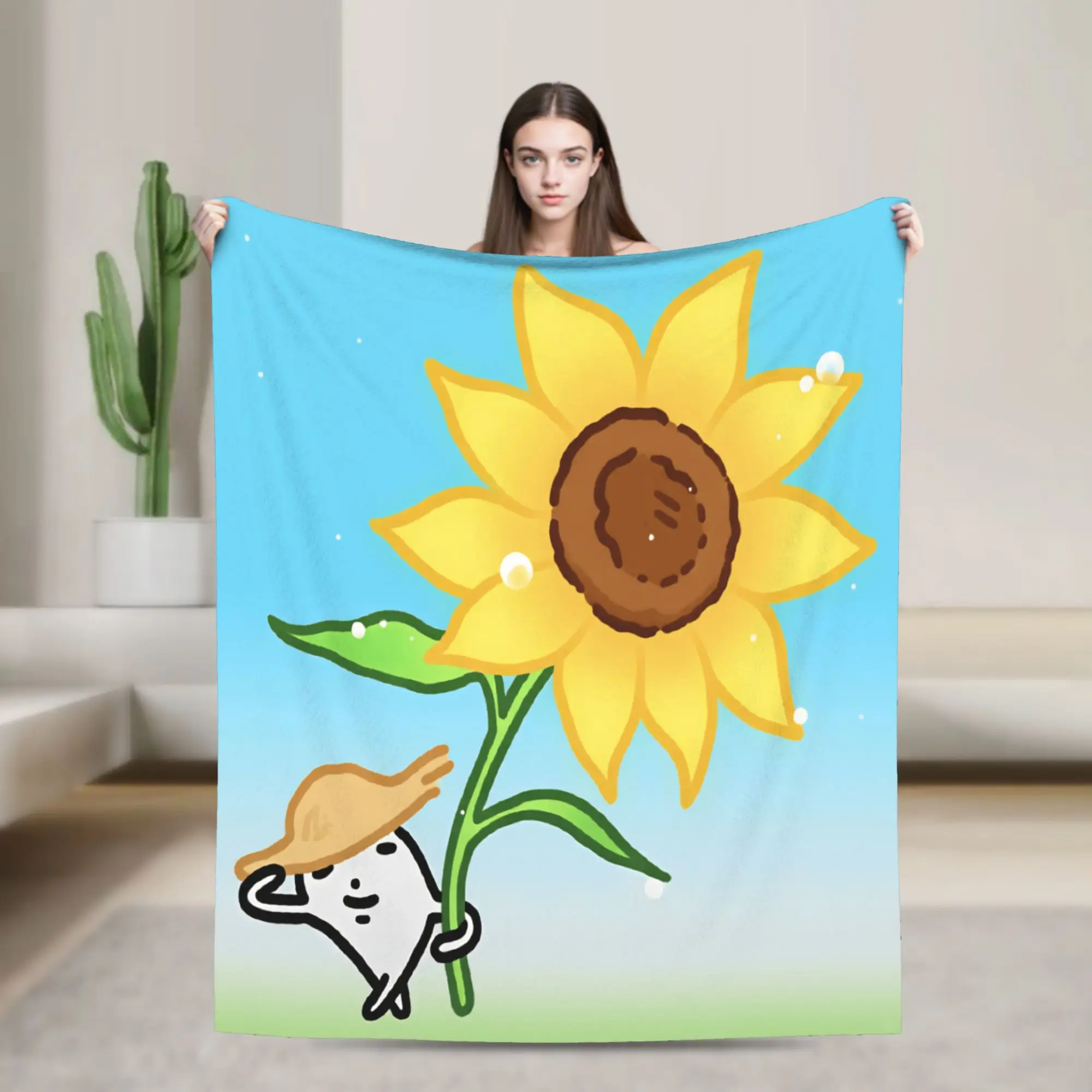 Warm Throw Blanket Plane Travel Cute P-Pumupuz Blanket  Flannel Bedspread For Living Room Graphic Sofa Bed Cover