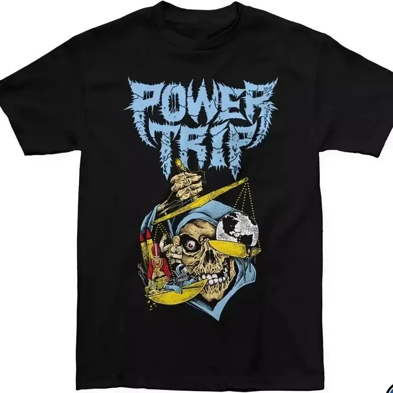 

Power Trip Band T Shirt Black Cotton All Sizes S 5Xl Great New