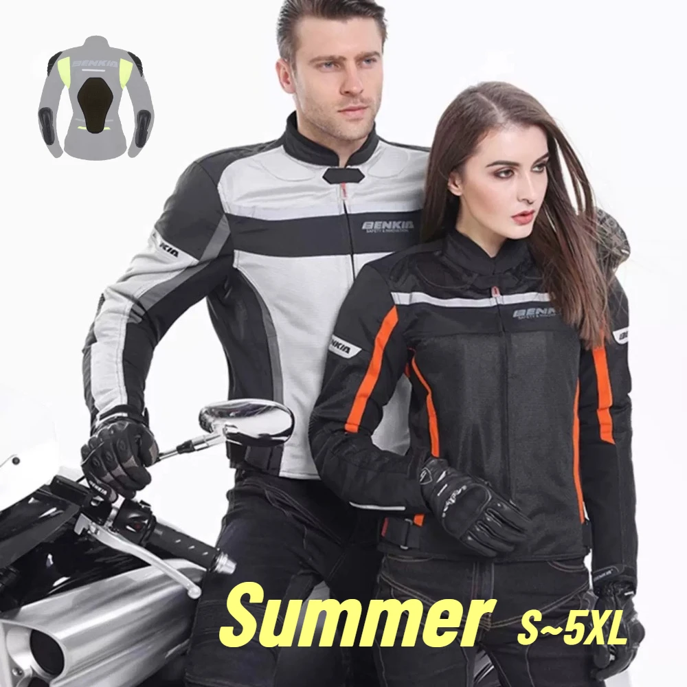 Motorcycle riding suit summer mesh breathable men's and women's anti fall suit off-road tensile wear-resistant motorcycle jacket