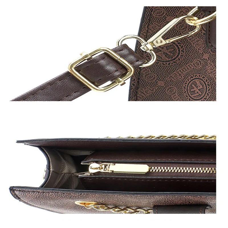 2025년 명품 디자이너 여성용 가죽 프린트 모노그램 싱글 숄더 스트래들 백 여성 숄더백