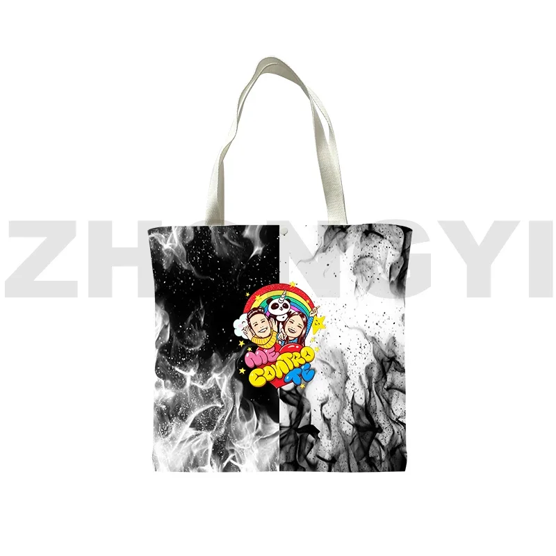 New Me Contro Te Reusable Shopping Bag Fashion Women Hand Bag Teens Girls Me Contro Te Anime Tote Bags Cute Cartoon Shoulder Bag