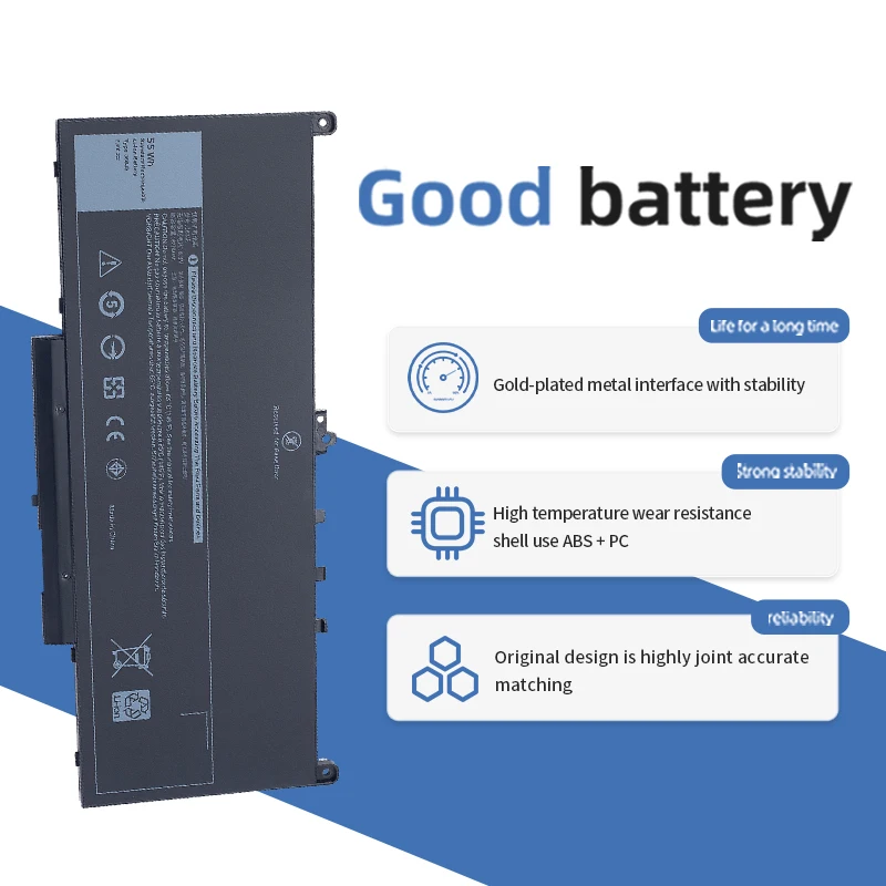 SUOZHAN-Batterie portable J60J5 standard, Dell Latitude E7270, E7470, R1V85, MC34Y, 242WD