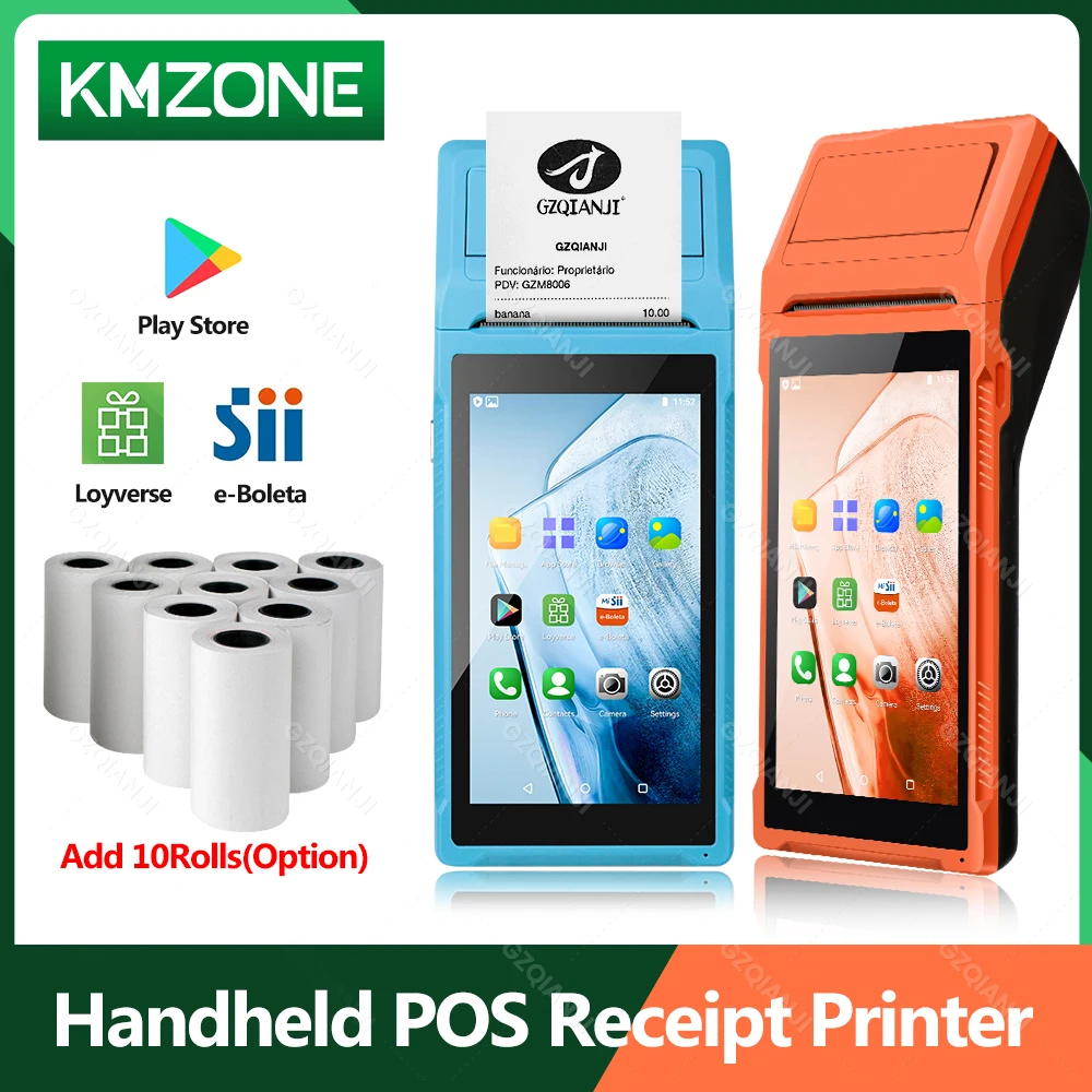 Handheld Android 8.1 PDA POS Business Multifunctional Portable 58mm Mobile Receipt Bill Thermal Printer Machines All in One