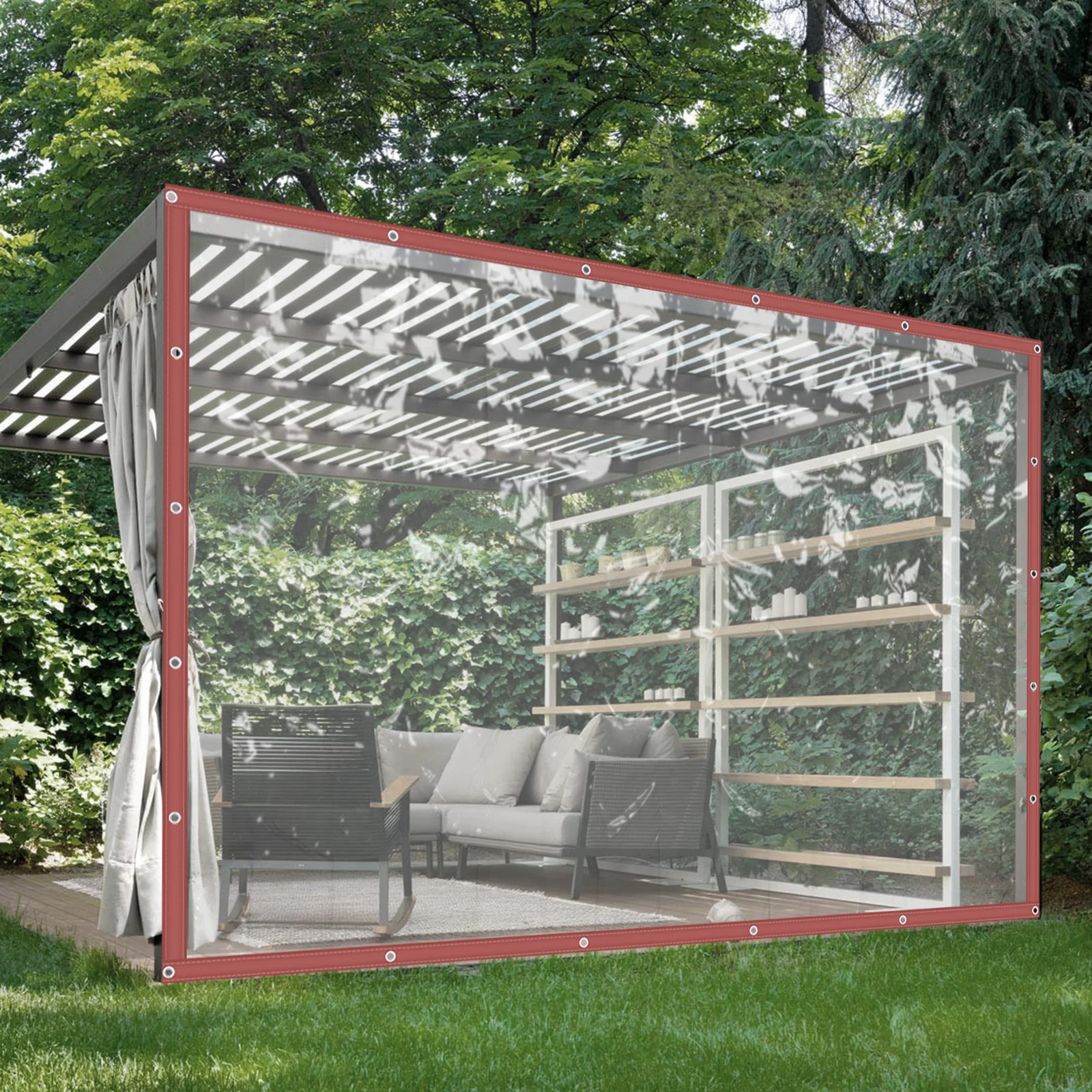 

Наружные шторы, прозрачный брезент из ПВХ, непромокаемый, водостойкий, защита от ультрафиолета, легко носить с собой и чистится, идеально подходит для