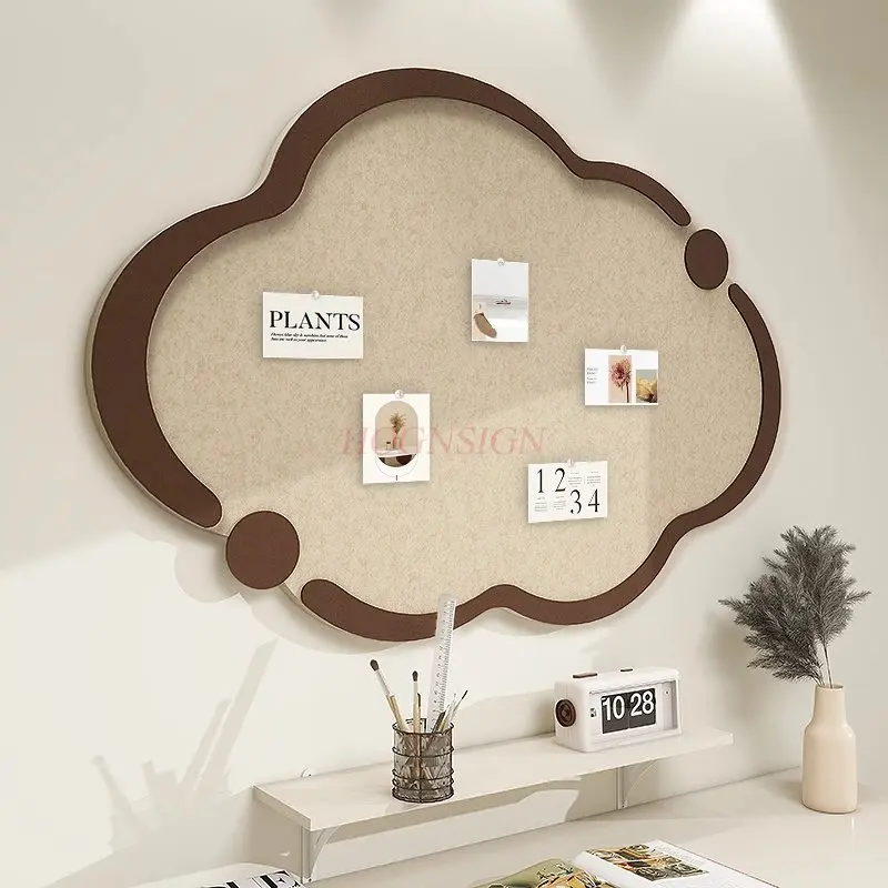 1pcs Desk felt board photo wall background board display wall felt wall sticker cork wall panel wall decoration photo frame