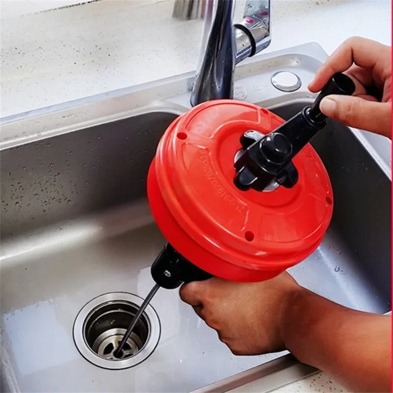 Household Manual Blockage Dredging Machine Drain Auger Plumbing Snake Drain Clog Remover for Kitchen Bathroom Shower Sink5-10M view 3