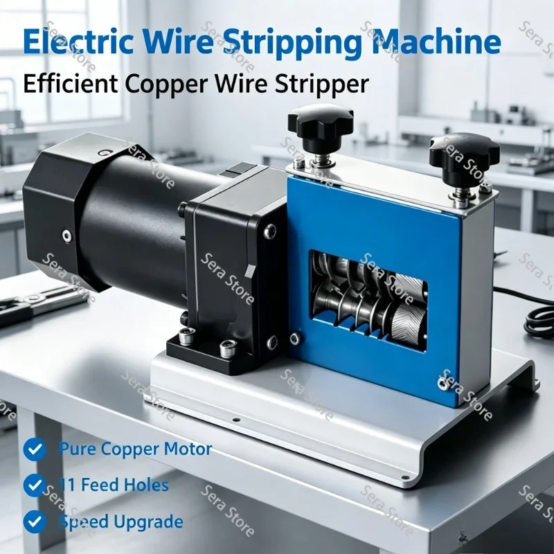 Porous Small Electric Wire Stripping Machine Pure Copper Motor Efficient Wire Stripping 100 Times Faster Wiring Tool