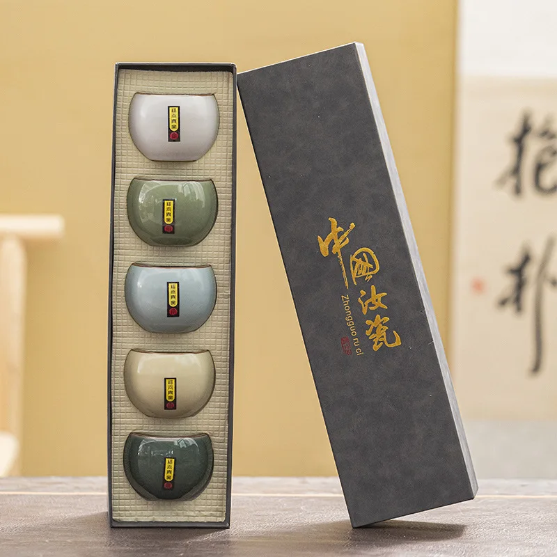 

Руяо Чайная чашка Master Cup Чайная чаша Одиночный набор кунг-фу Подарочная коробка Керамическая