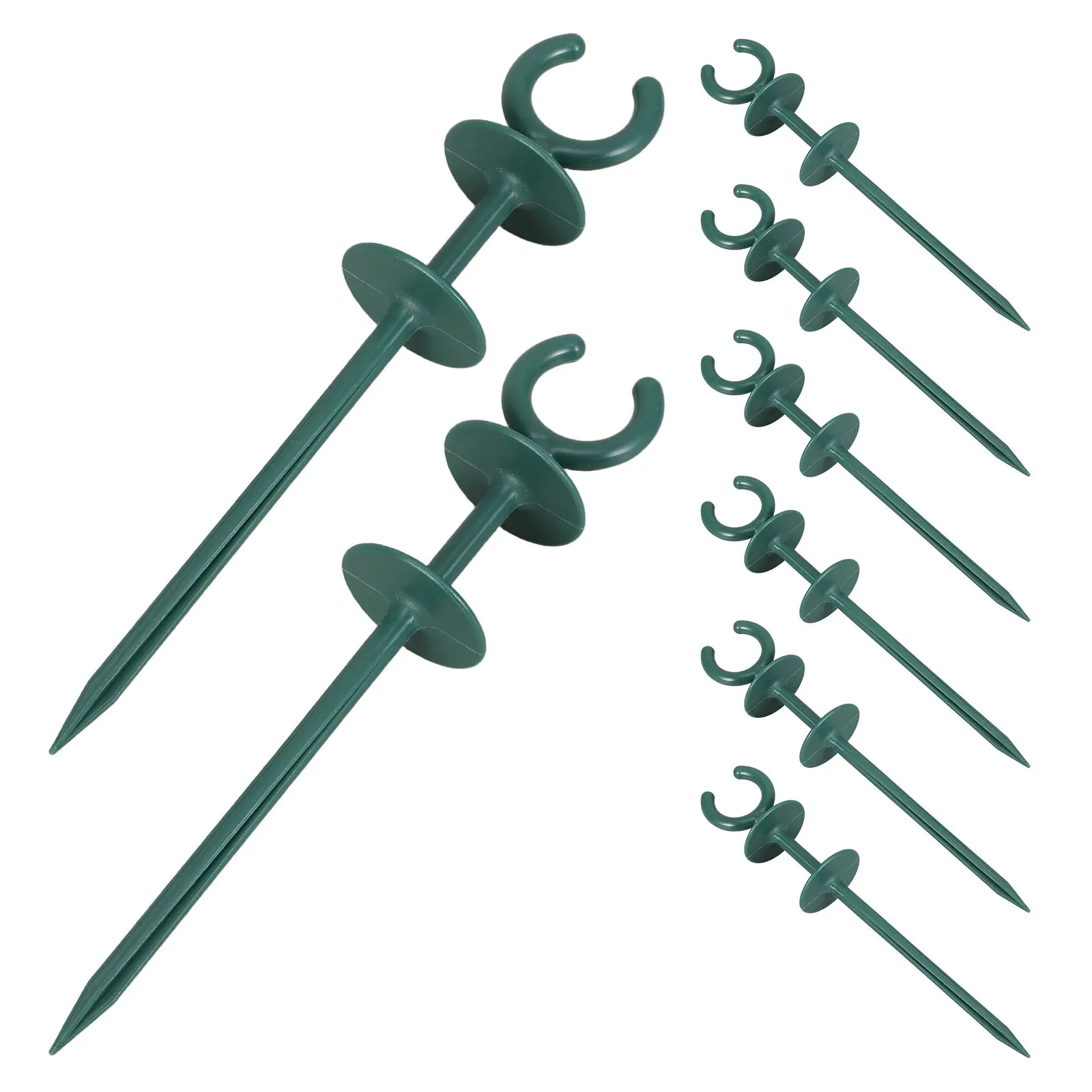 8Pcs Garden Hose Guide Stakes Plastic Holder Spike for Outside Hose Direction Control Protecting Flower Beds Lawn